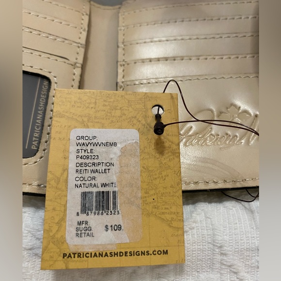 Patricia Nash* Reiti* Kiss-lock Leather Woven Wallet• NWT - Picture 9 of 9